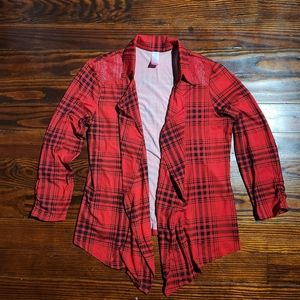 Flannel cardigan